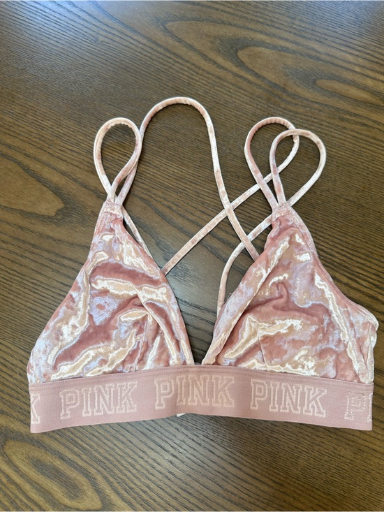 PINK Victoria's Secret Other - PINK Victoria's Secret Dusty Rose Velvet Strappy Bikini